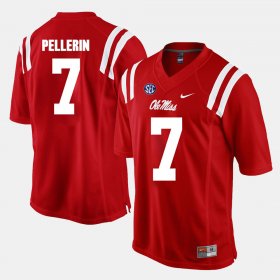 #7 Jason Pellerin Alumni Football Game University of Mississippi Men's Red Jersey 181152-181