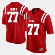 #77 John Jerry Alumni Football Game Rebels Men's Red Jersey 261083-269