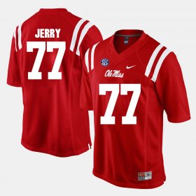 #77 John Jerry Alumni Football Game Rebels Men's Red Jersey 261083-269