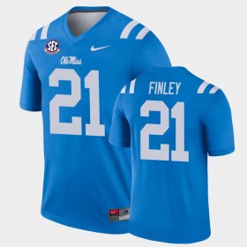 #21 AJ Finley College Football Ole Miss Rebels Alternate Legend Men's Blue Jersey 734330-822