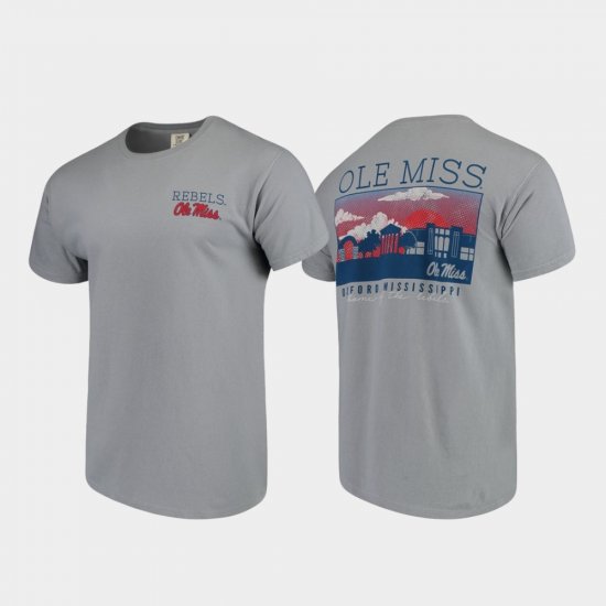 Campus Scenery Rebels Comfort Colors Mens Gray T-Shirt 587554-206