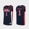#1 Zach Naylor Replica Rebels College Basketball Mens Navy Jersey 708986-651