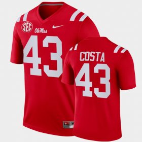 #43 Caden Costa College Football Ole Miss Legend Men Red Jersey 330548-616